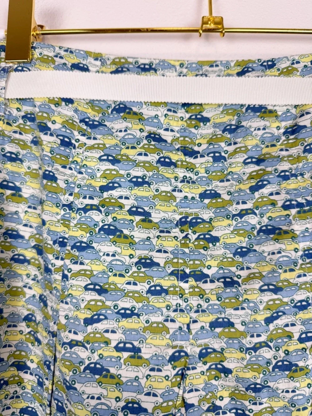 Vintage J. Crew Green Pleated Car Taxi Cab Skirt Size 8